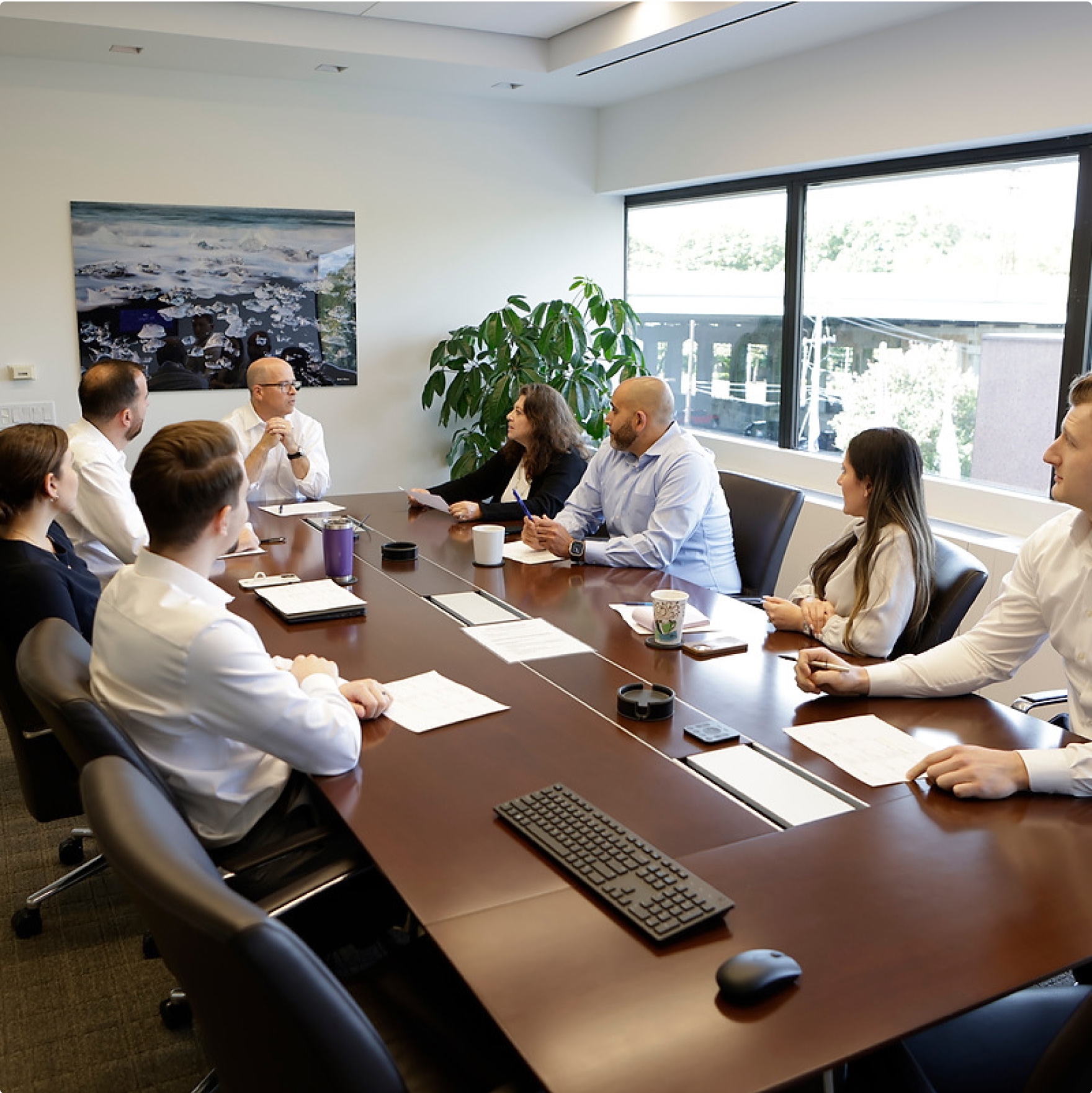 Business team in a conference room meeting