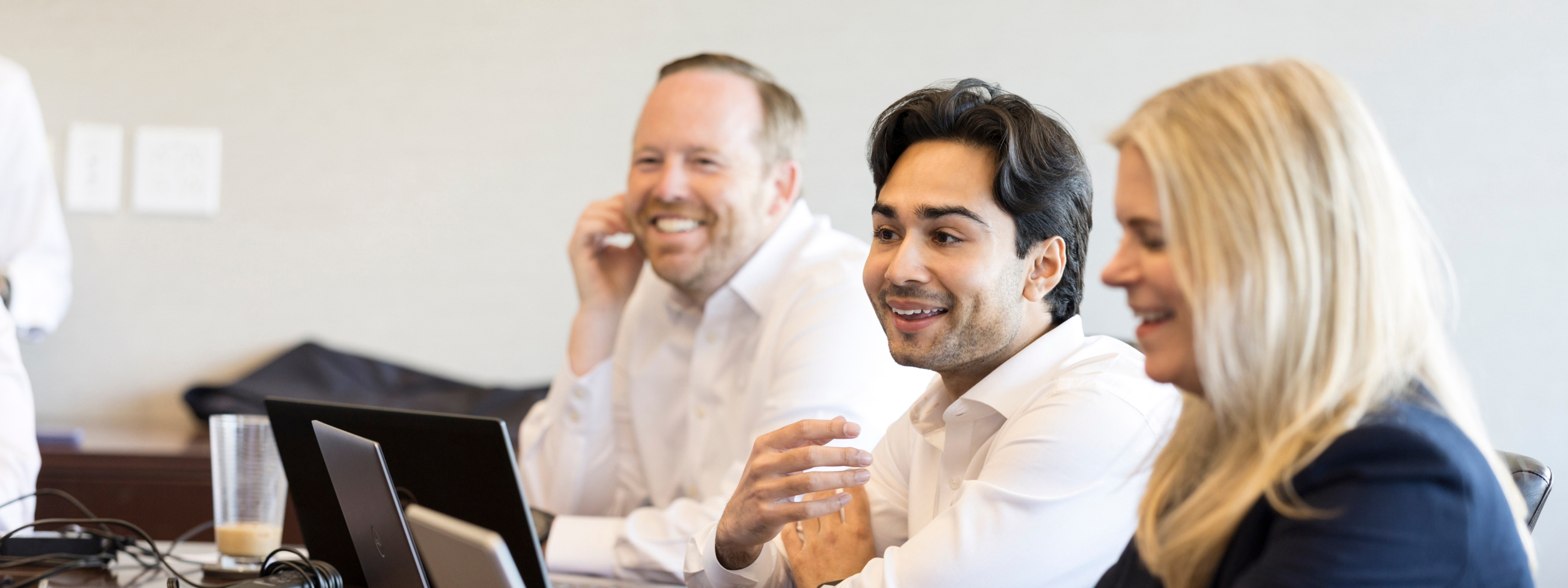 Business meeting in a modern conference room